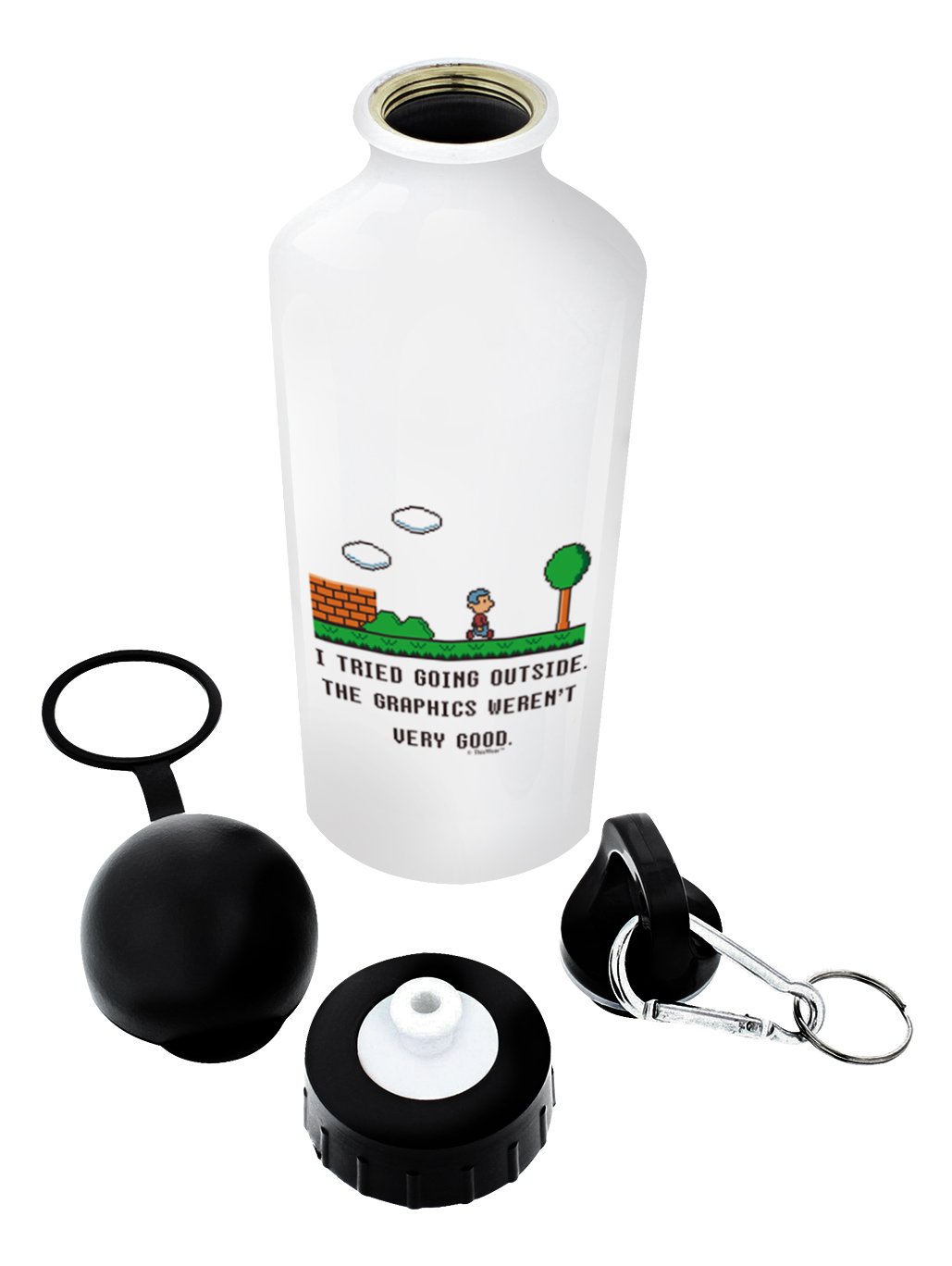 Funny Sarcastic Gamer Water Bottle - 20oz Insulated Aluminum Sports Bottle with Leakproof Cap | Unique Gifts for Men & Kids | Perfect for Gaming Sessions, Gym Workouts & Outdoor Activities