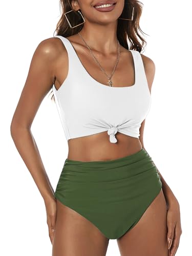 White and Military Green