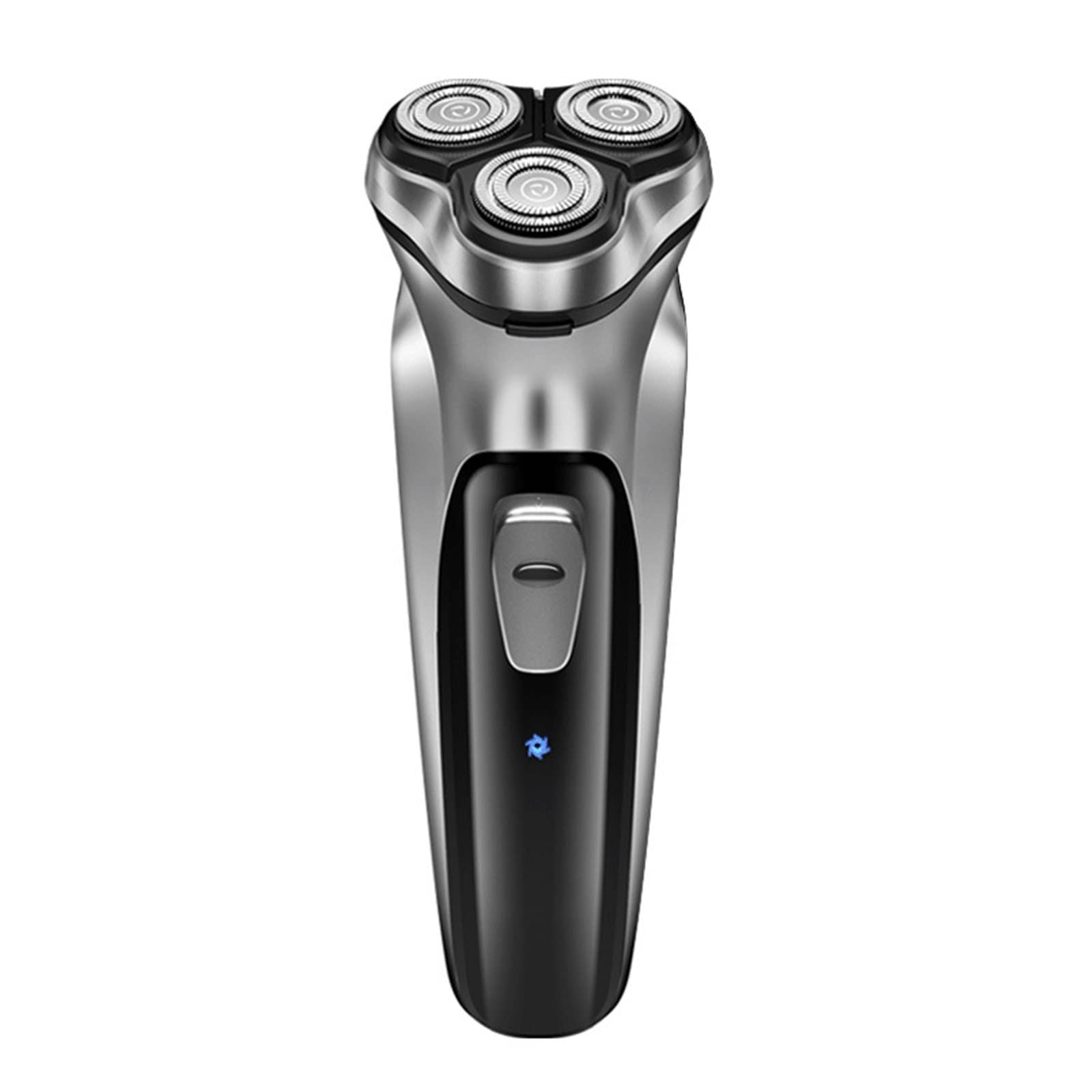 3D Rechargeable Waterproof Electric Shaver for Men - Cordless Rotary Razor with Pop-up Trimmer, Silver | Perfect for Travel, Gym & Daily Grooming