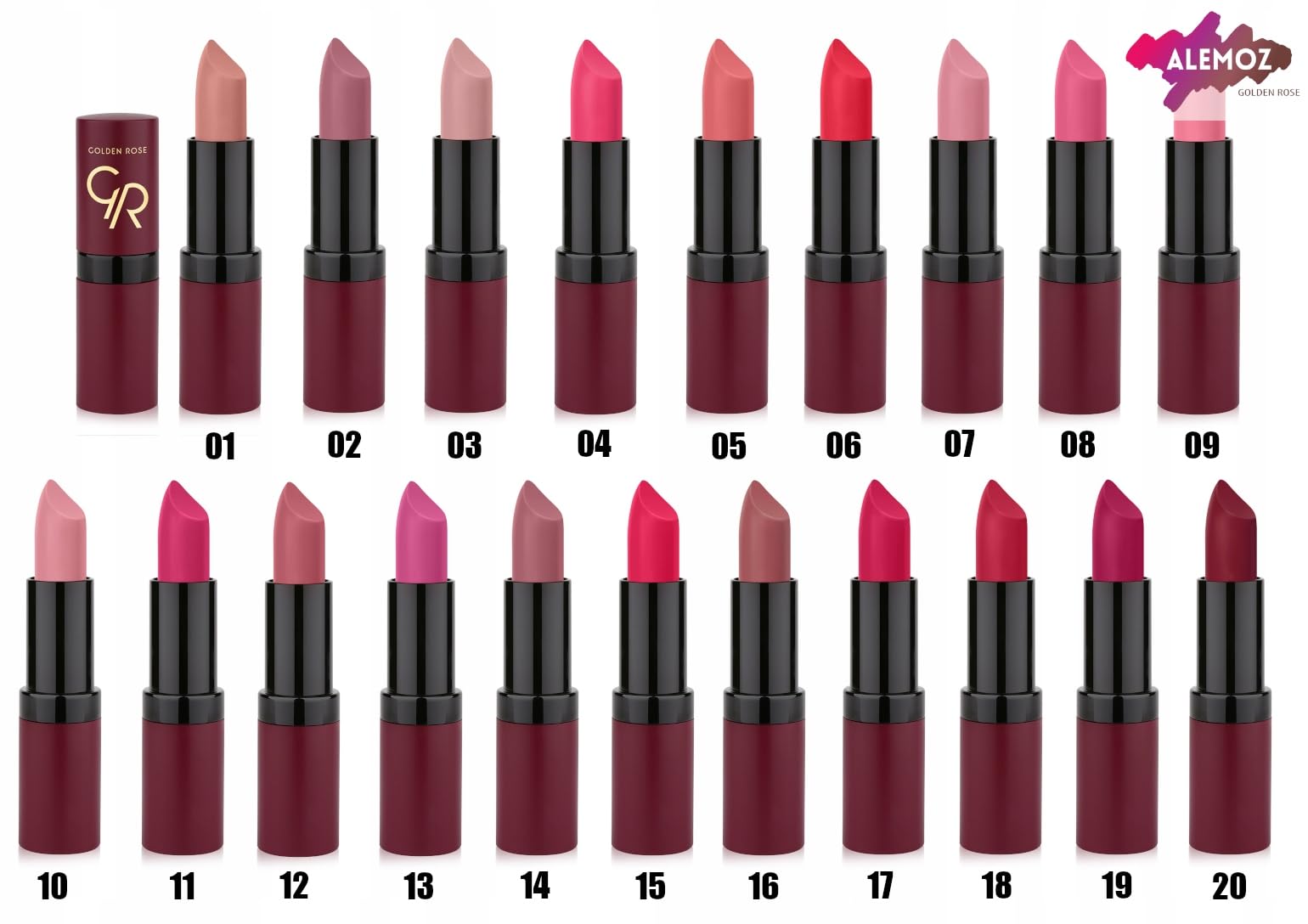 Golden Rose Velvet Matte Lipstick - #22 Roof Terracotta Red - Long Lasting Moisturizing Lip Color for Women - Perfect for Date Night, Parties & Everyday Wear