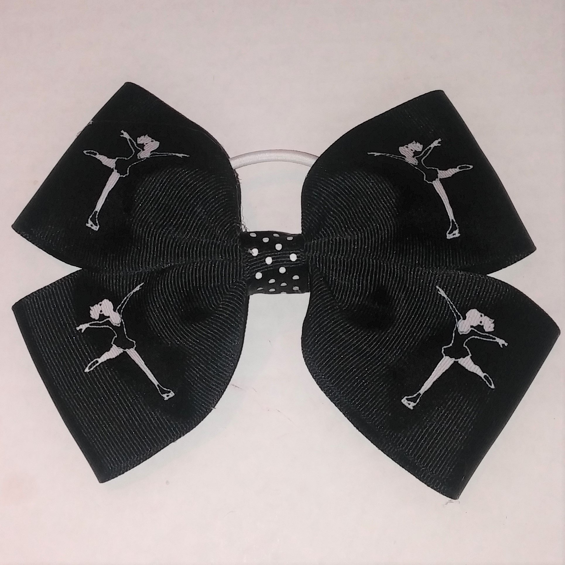 Elegant Black Ice Skating Hair Bow - Perfect for Figure Skating, Competitions & Winter Sports Accessories
