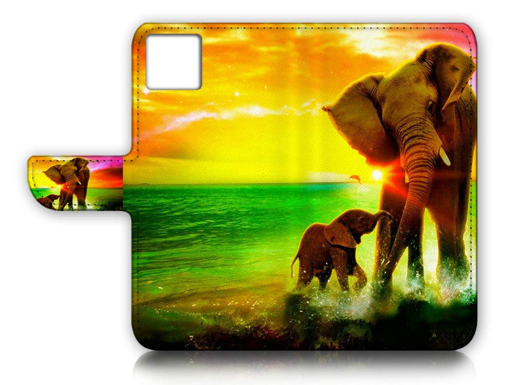 Premium Flip Wallet Phone Case Cover for iPhone 11 - A23243 Elephant Family Design | Slim Protective Case with Card Slots for Daily Use, Travel & Business