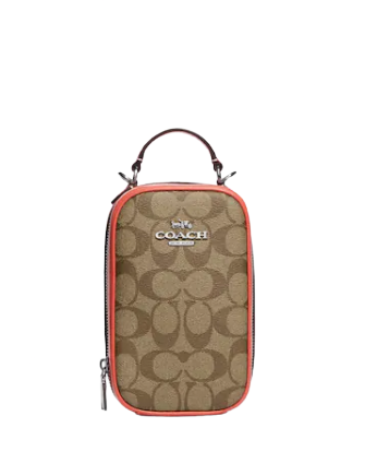 Coach Eva Phone Crossbody Bag in Signature Canvas - Stylish & Compact Purse for Women, Perfect for Everyday Use, Travel, and Shopping