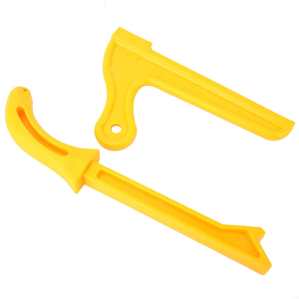 Durable Plastic Wood Saw Push Stick - Yellow Safety Push Block with Steady Grip for Table Saw, Router & Band Saw | Woodworking Safety Tool for DIY Projects & Professional Workshops