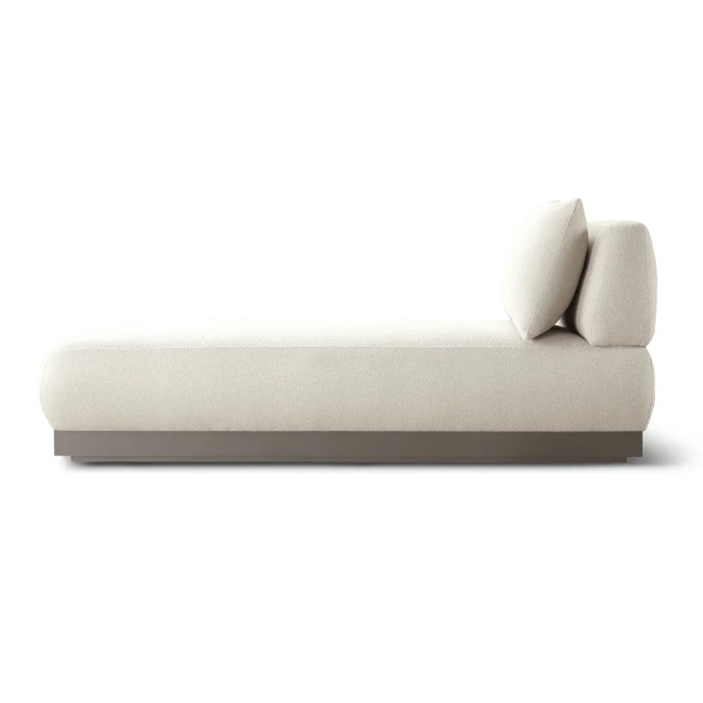 Amalfi Outdoor Armless Chaise Lounge - Waterproof Wicker Patio Furniture for Poolside, Beach, Garden & Backyard Relaxation