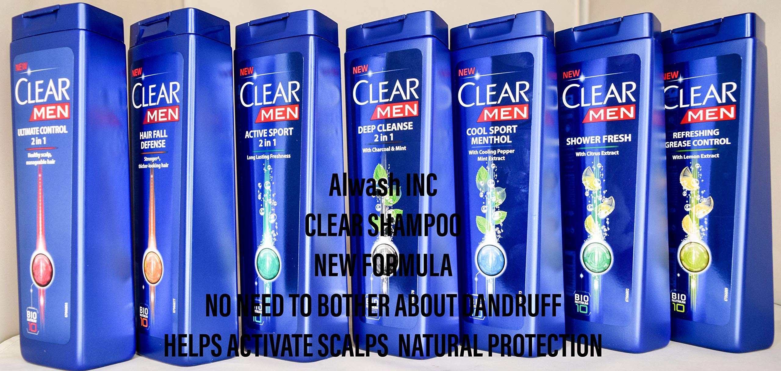 Clear Shampoo MIX - 3 Pack (3X400ML) for Daily Hair Care & Scalp Refreshment - Gentle Cleansing for All Hair Types at Home or Salon