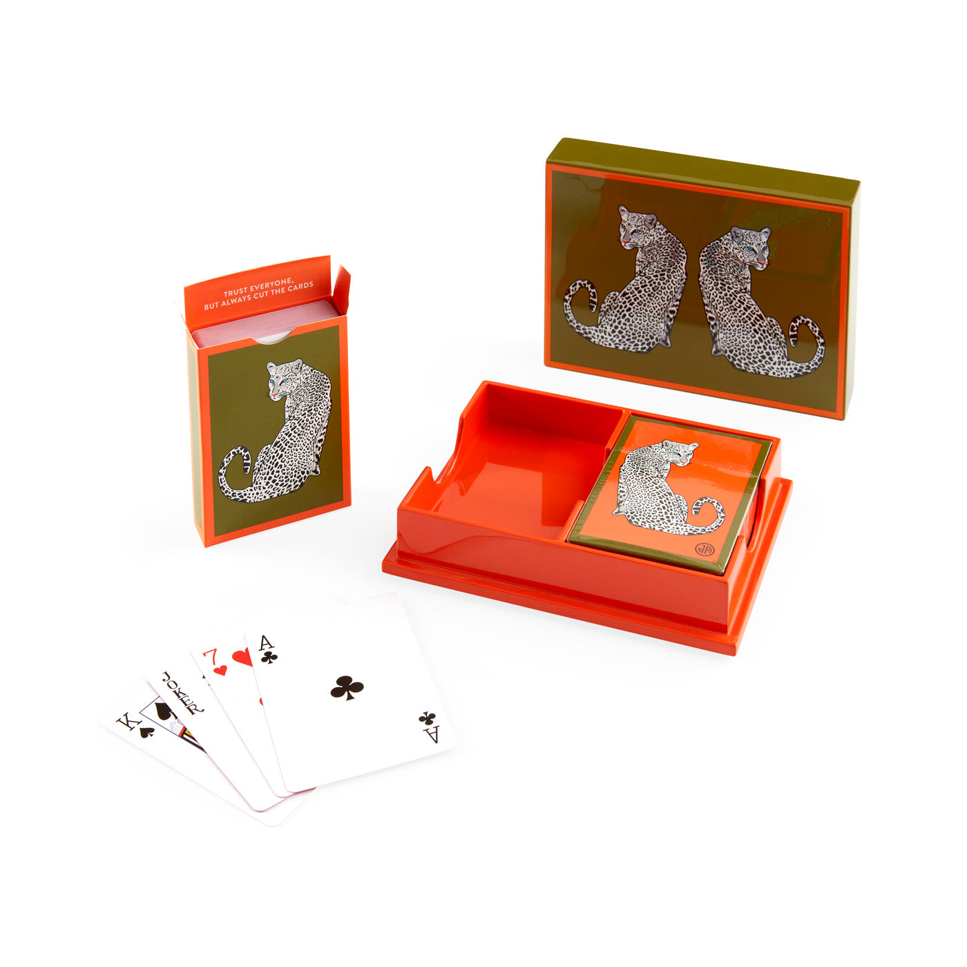 Leopard Print Lacquer Playing Cards Set - Premium Poker Cards for Game Nights, Magic Tricks & Collectibles | Elegant Gift for Card Players & Enthusiasts