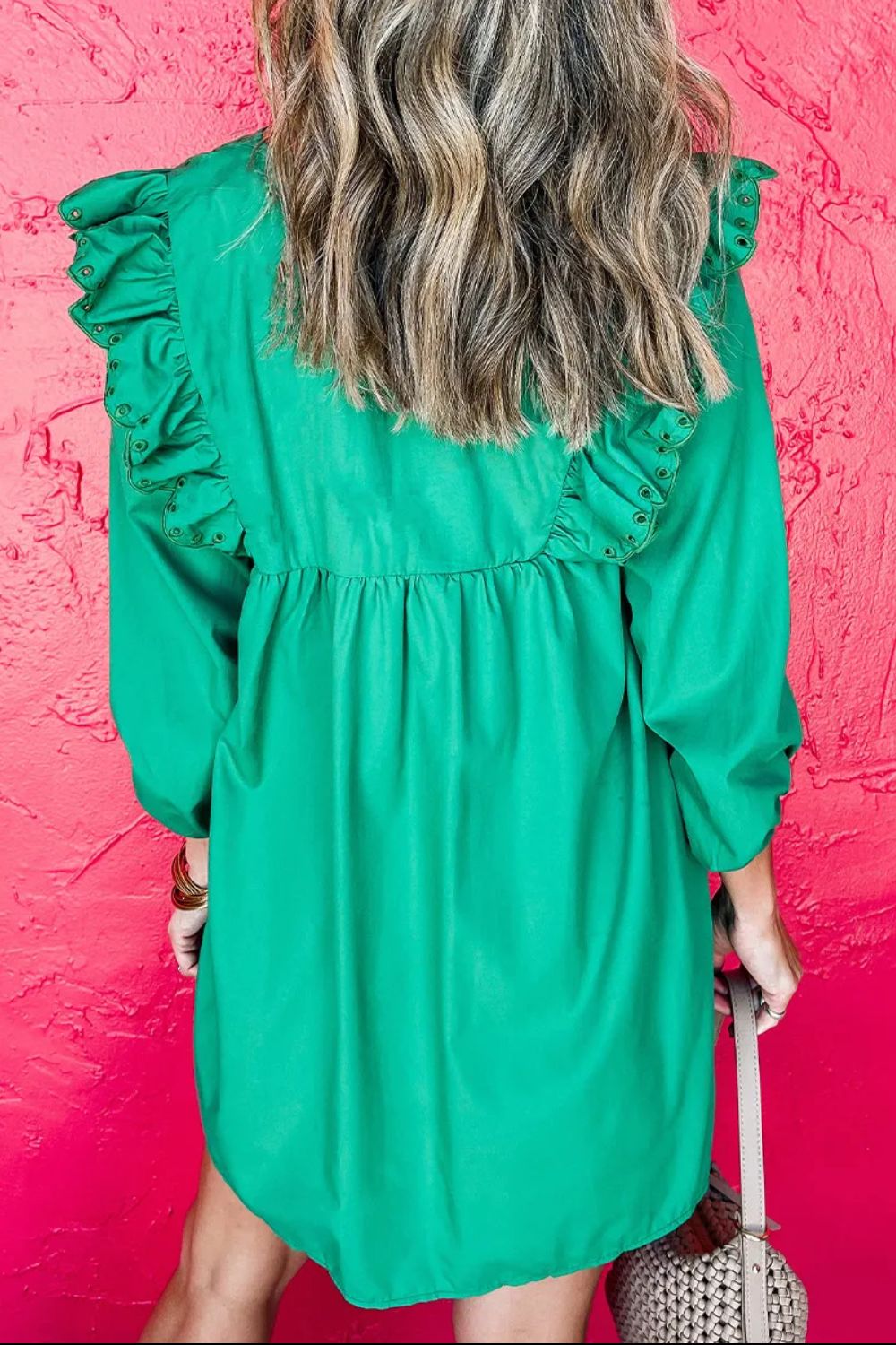 Stylish Embroidered Green Short Resort Dress for Women - Perfect for Beach Vacations, Summer Getaways & Tropical Holidays