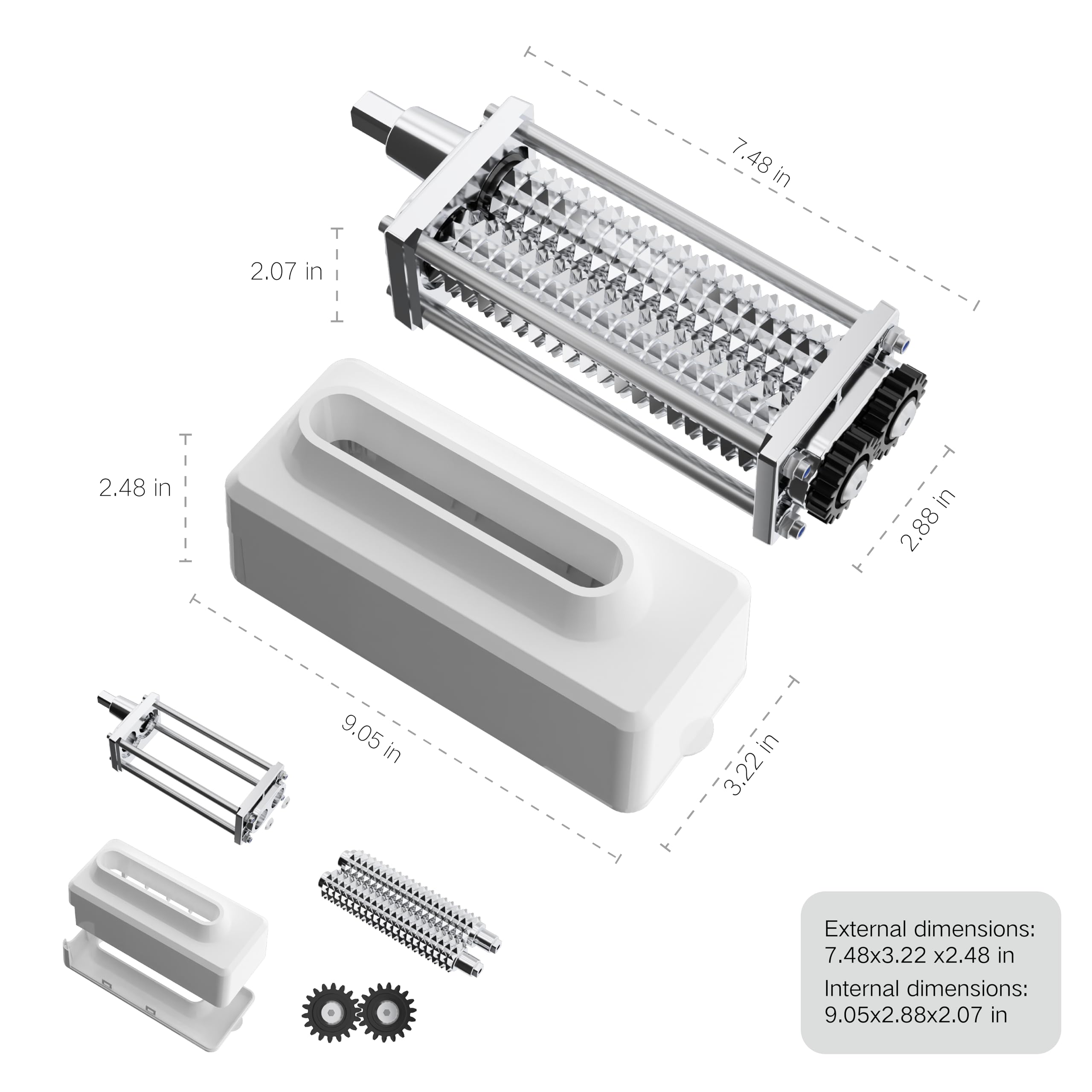 Premium Stainless Steel Meat Tenderizer Attachment - Compatible with KitchenAid & Cuisinart Stand Mixers - Durable Mixer Accessory for Effortless Meat Preparation - Perfect for Home Chefs & Meal Prep Enthusiasts