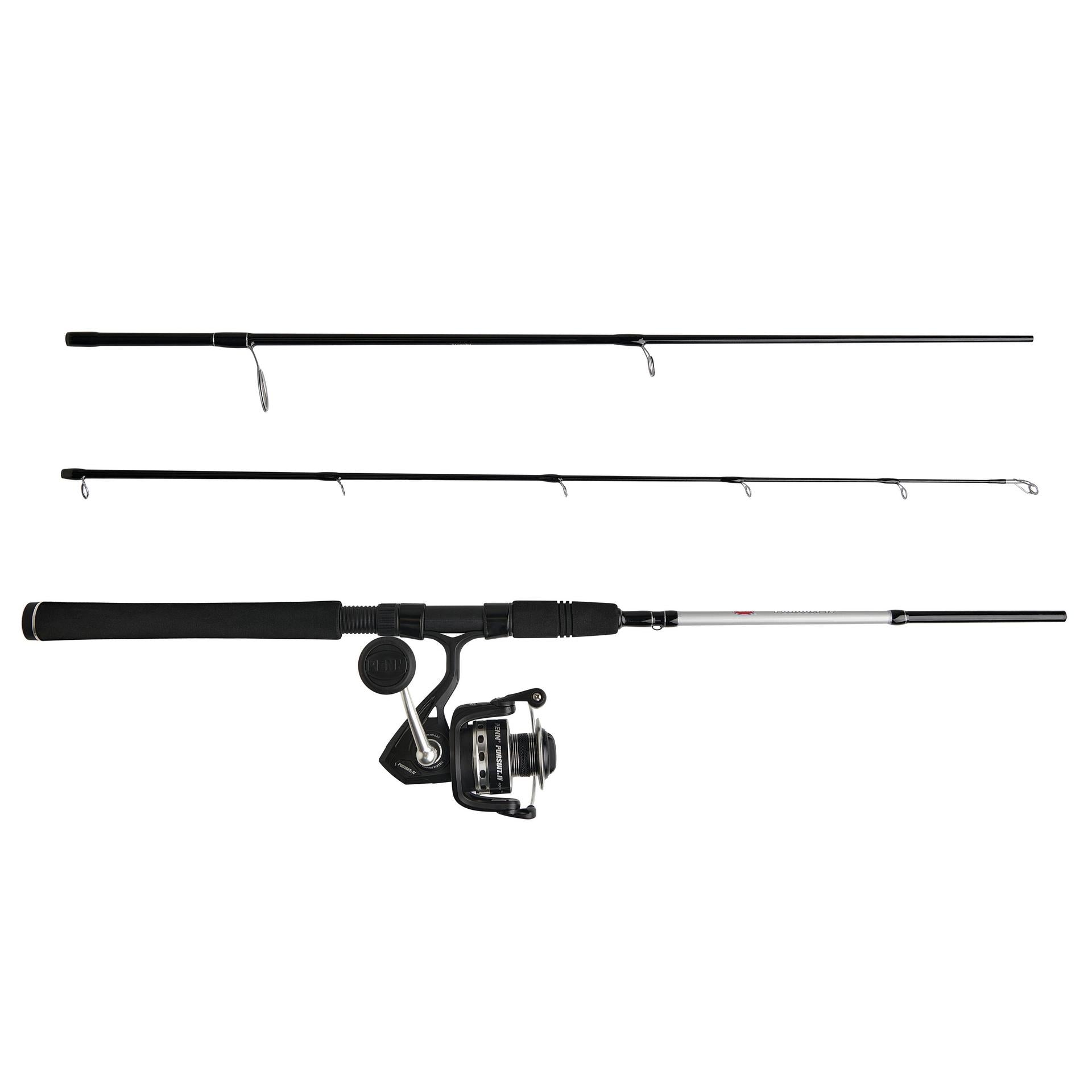 Pursuit® IV Spinning Travel Rod and Reel Combo - Lightweight Portable Fishing Gear for Travel, Backpacking & Camping Adventures