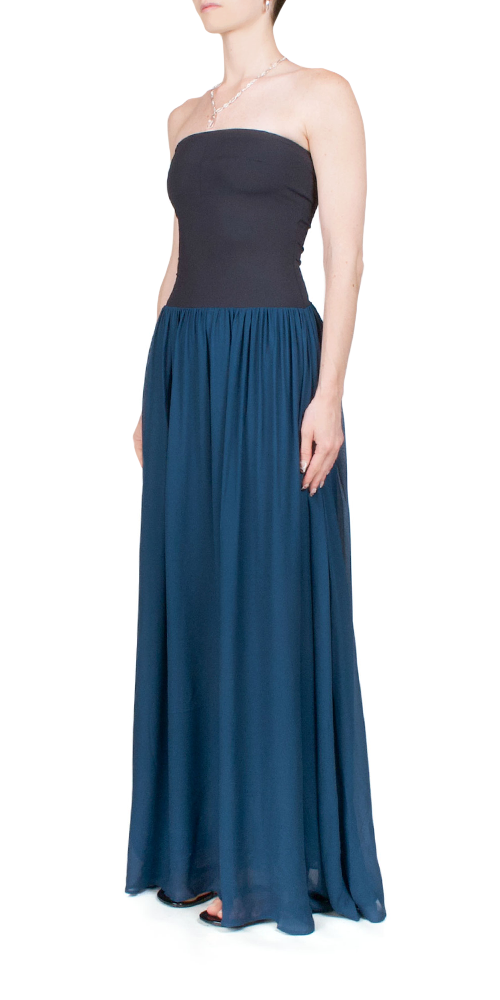 Giselle Flowy Chiffon & Stretchy Jersey Maxi Dress for Women | Elegant Summer Beach Wedding Party Wear | Perfect for Vacations, Date Nights & Special Occasions