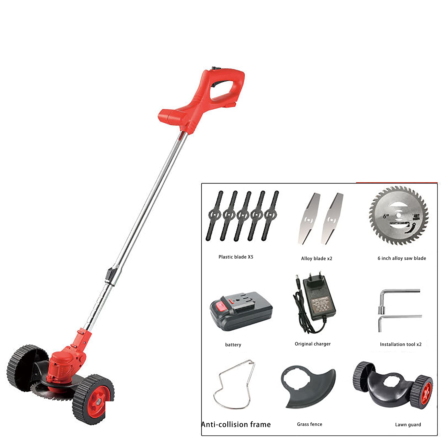 24V Cordless Grass Trimmer with Command Feed & 2 Batteries - Lightweight Lawn Trimmer for Professional Yard Work - Perfect for Edging, Trimming, and Maintaining Lawns, Gardens & Landscapes