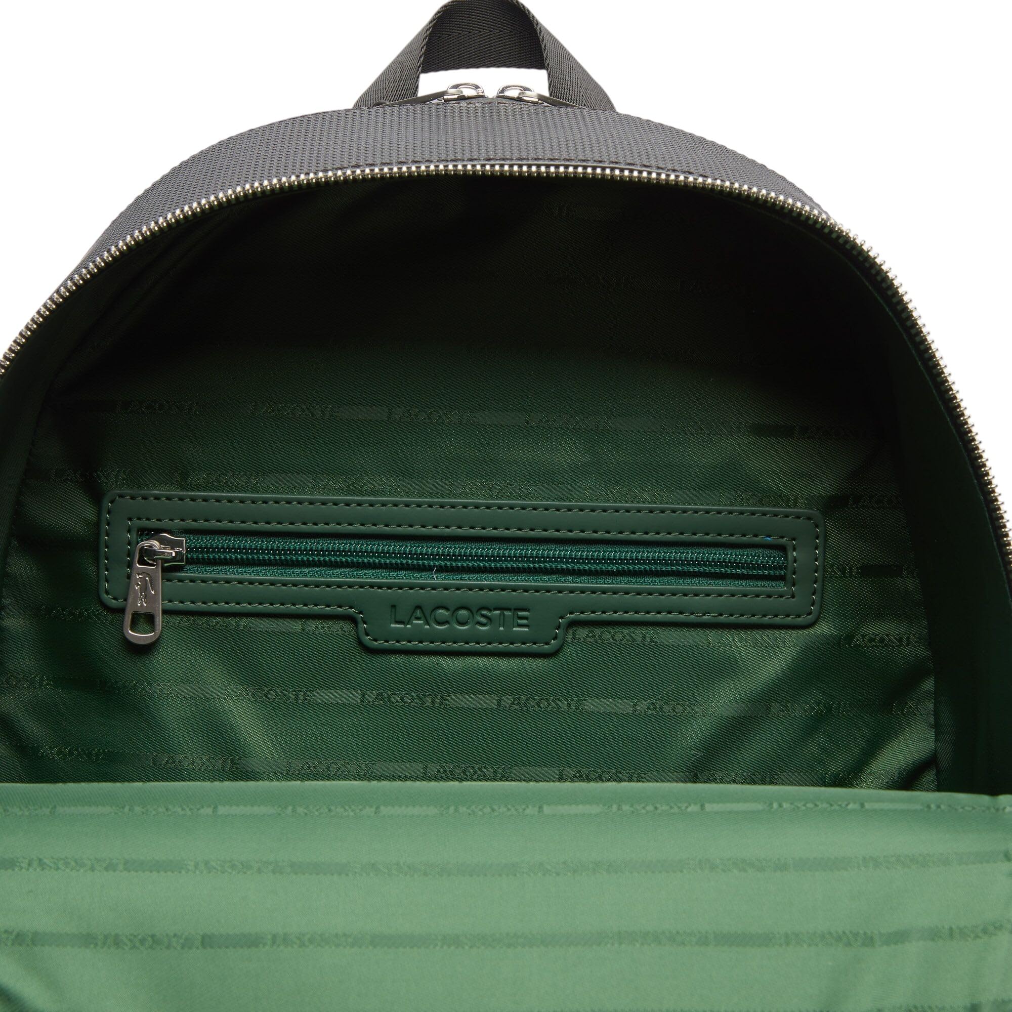 Lacoste Men's Chantaco Backpack - Black on Black, One Size, Durable & Stylish Laptop Backpack for Work, School & Travel