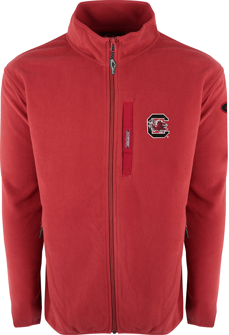 South Carolina Full Zip Camp Fleece Jacket - Soft & Warm Pullover for Outdoor Adventures, Hiking, Camping & Casual Wear