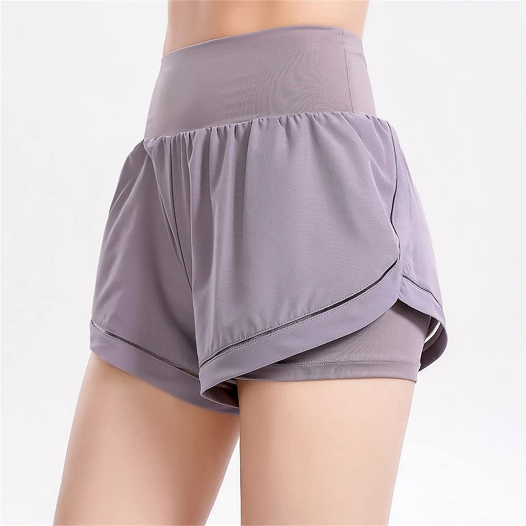 Women's High Waist Breathable Running Shorts - Summer Athletic Workout Shorts for Fitness & Sports | Perfect for Gym, Jogging & Yoga (Color: A, Size: L)