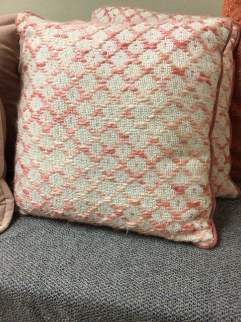 Pink and White Decorative Throw Pillow Covers - Soft & Stylish Home Decor for Sofa, Bed, Living Room - Perfect for Boho, Farmhouse, or Modern Interior Design