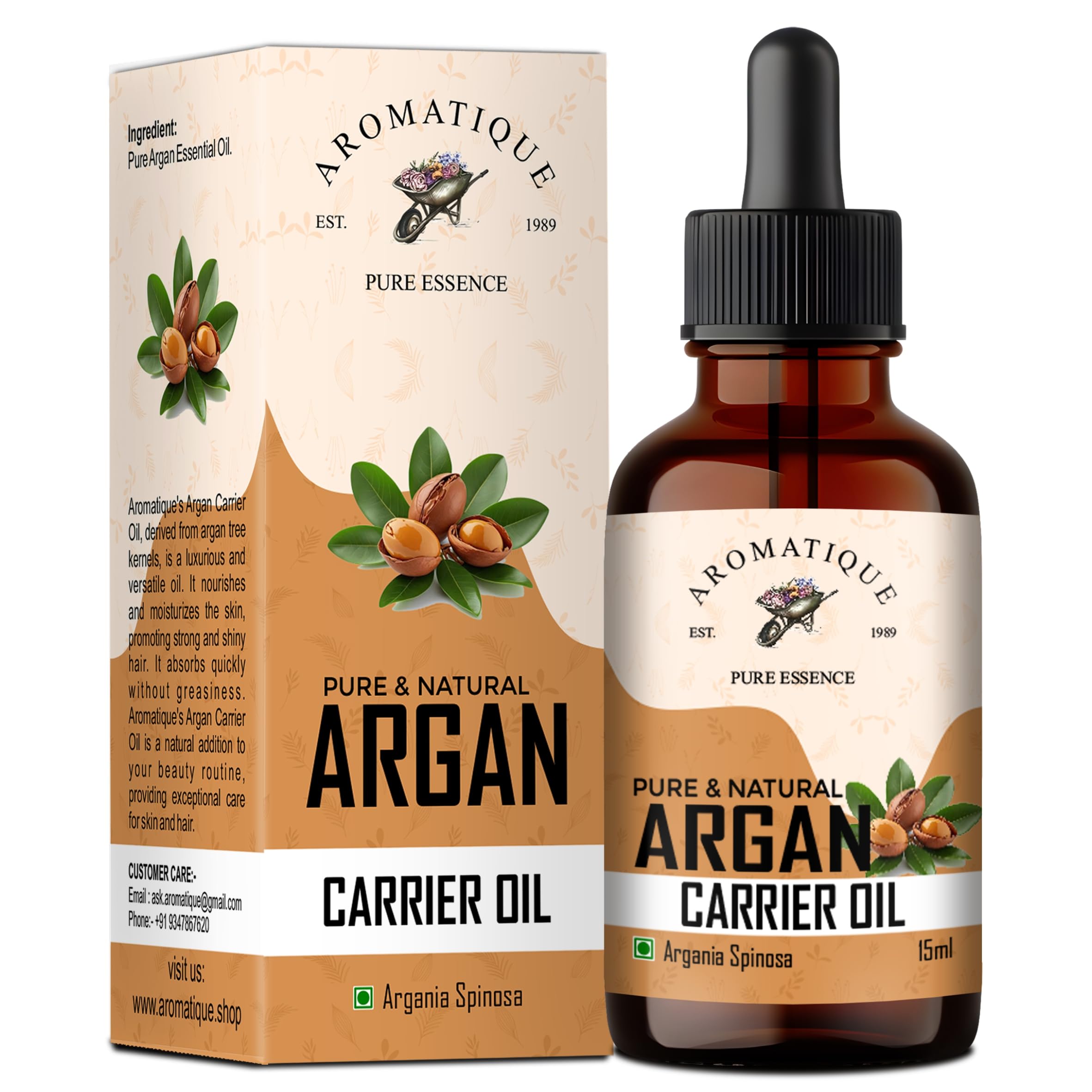 Pure Moroccan Argan Oil for Hair Growth & Skin Care - Anti-Frizz Treatment, Daily Nourishment for Stronger Hair | SLS & Paraben Free, 15ml | Perfect for Dry Hair Repair & Scalp Hydration