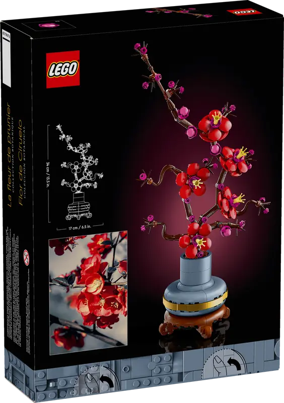 LEGO Botanical Collection Plum Blossom Building Kit - Creative Flower Model for Home Decor, Gift & Relaxation | Perfect for Adults, Office Desk & Zen Spaces