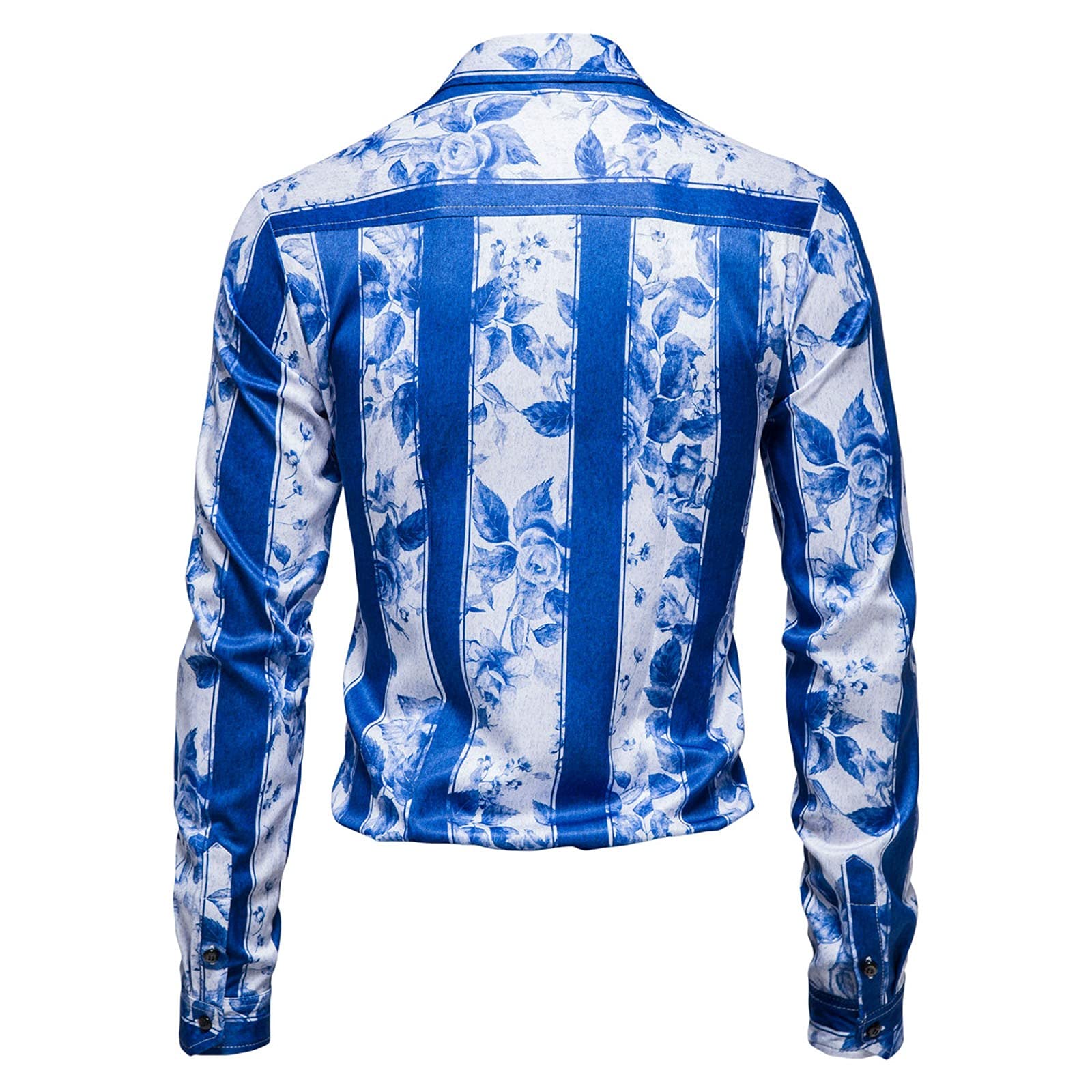Men's Casual Sun Shirts - Long Sleeve Printed Loose Fit for Fall/Winter Outdoor Activities