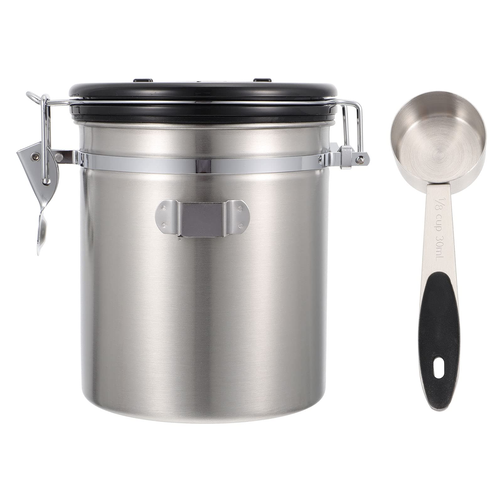 DOITOOL Airtight Food Storage Containers with Lids - 1pc Stainless Steel Coffee Bean Canister for Kitchen Pantry Organization - Perfect for Storing Coffee, Tea, Sugar & Dry Goods (Silver)