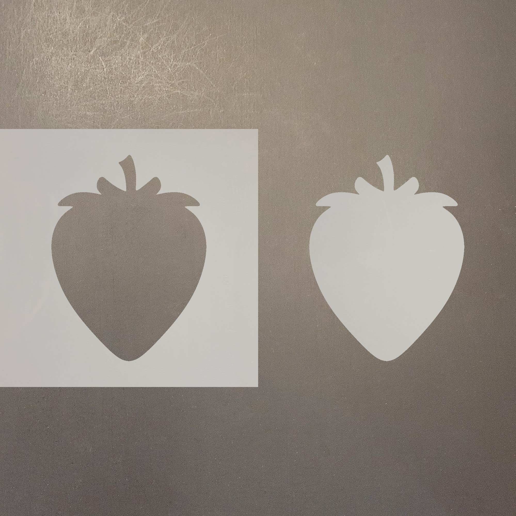 4 Inch Strawberry Reusable Mylar Stencil for DIY Crafts, Scrapbooking & Home Decor - Durable Art Supply for Painting, Baking & Creative Projects