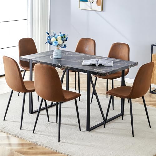 Black Table+brown Chairs