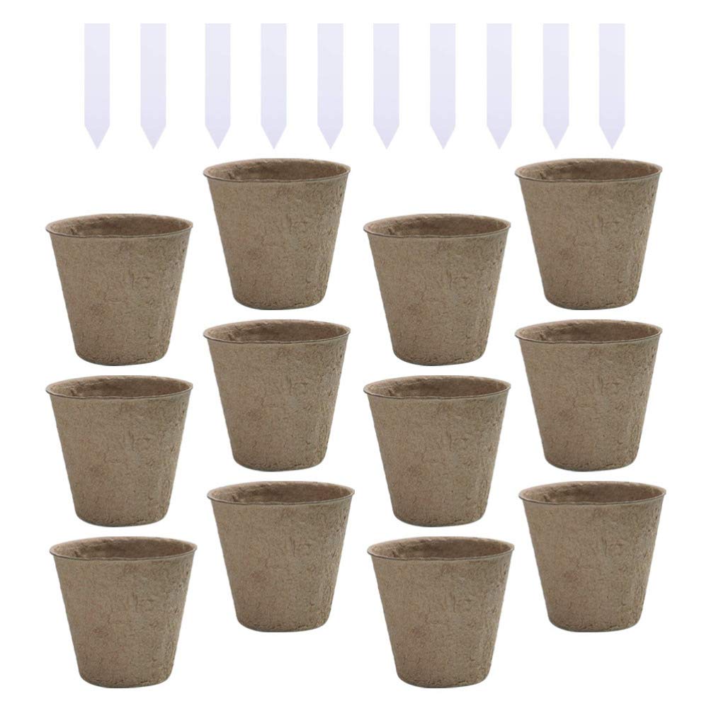 DOITOOL 110pcs Biodegradable Peat Pots for Seedlings - Disposable Nursery Pots, Plant Starter Pots, Garden Germination Kit for Vegetables, Herbs & Flowers - Perfect for Indoor/Outdoor Gardening & Transplanting
