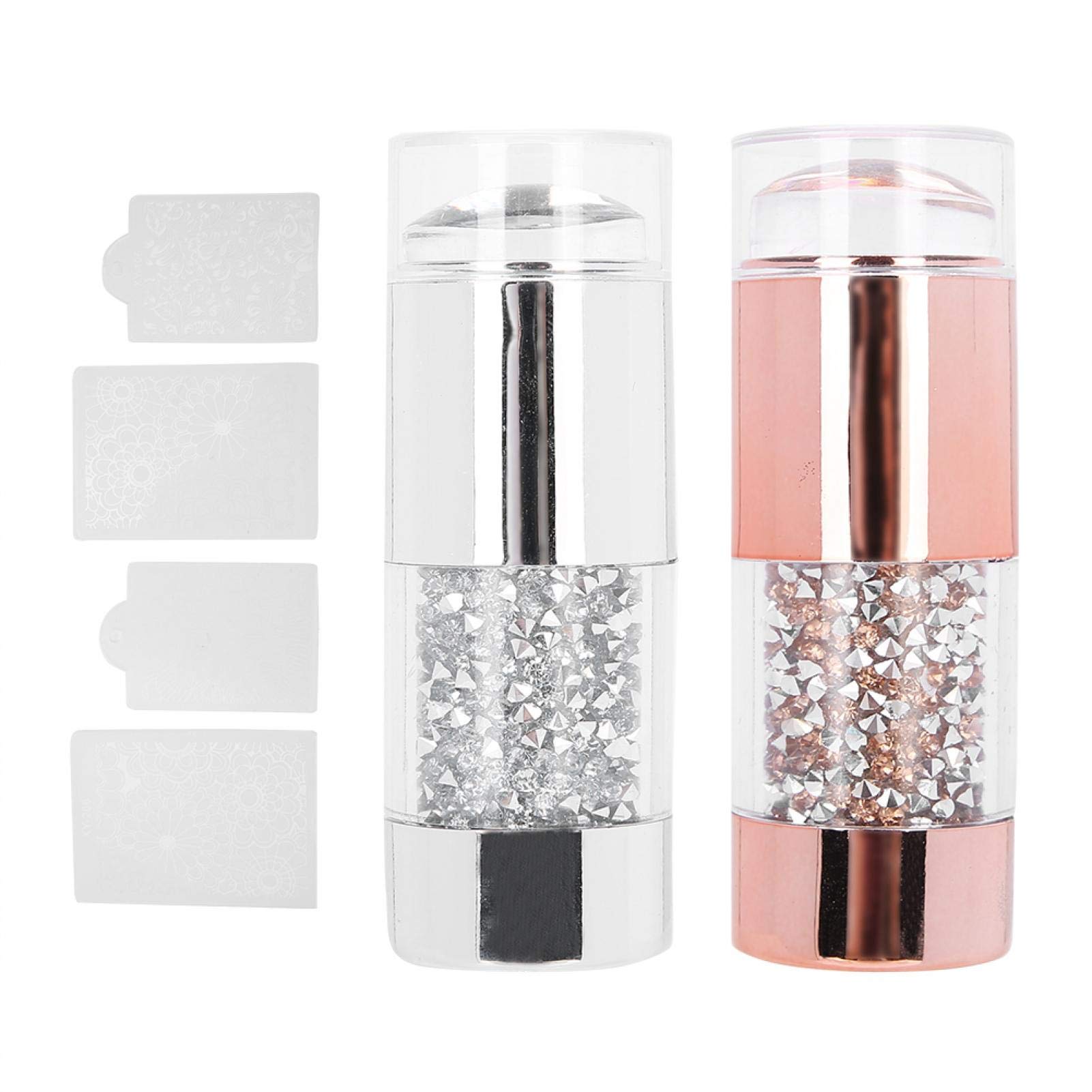 Professional Silicone Nail Stampers Kit - Soft Reusable Nail Art Stamps for DIY Manicure & Salon Use | Perfect for Nail Art Designs, Home Nail Care, and Professional Salon Applications