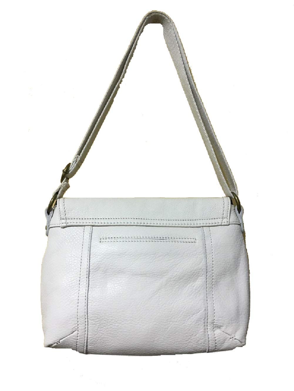 The Sak Katniss Crossbody Messenger Bag in Bone - Stylish Leather Purse for Women, Perfect for Work, Travel & Everyday Use