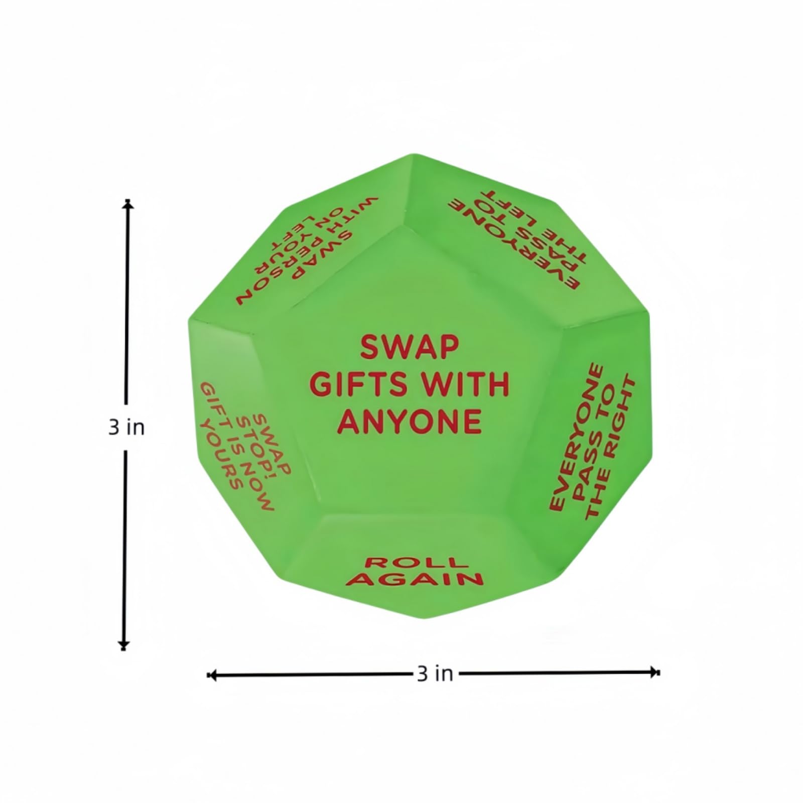 Santa Swap Gift Exchange Dice - 2025 New Pattern with 12 Unique Faces | Perfect for Family, Friends & Colleagues | Christmas Holiday Party Decorations & Gift Exchange Ideas | Elegant Gift Box Packaging | Fun for Secret Santa, Office Parties & Festive Gatherings