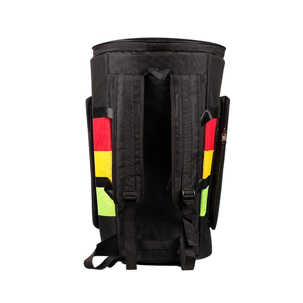 **Portable Waterproof Djembe Drum Bag - Black Shoulder Carry Backpack for 13 Inch African Drum - Perfect for Travel, Performances & Outdoor Events**