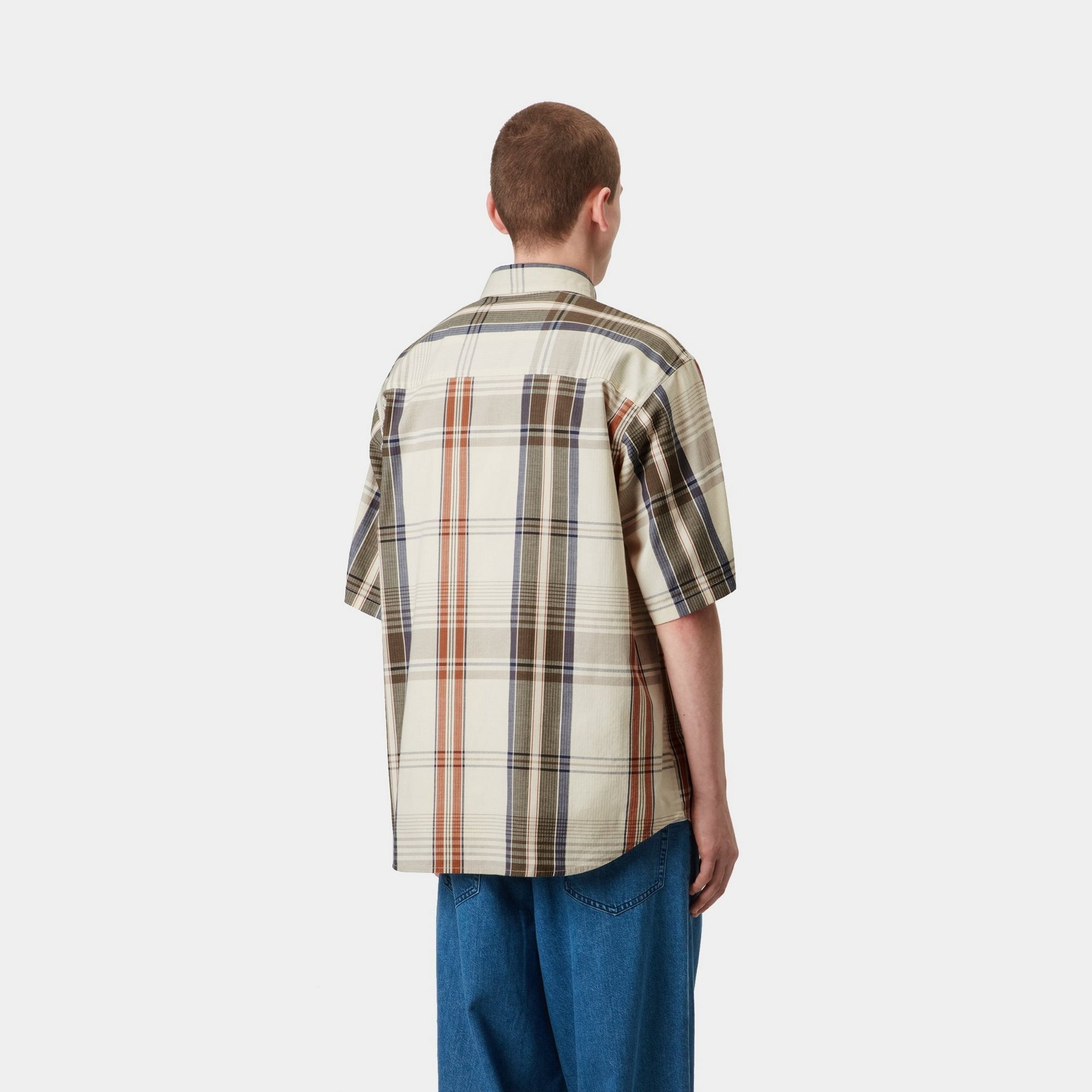 Roslin Check Shirt for Men - 100% Cotton Plaid Flannel Shirt | Natural Wax Color | Casual & Outdoor Wear for Fall & Winter