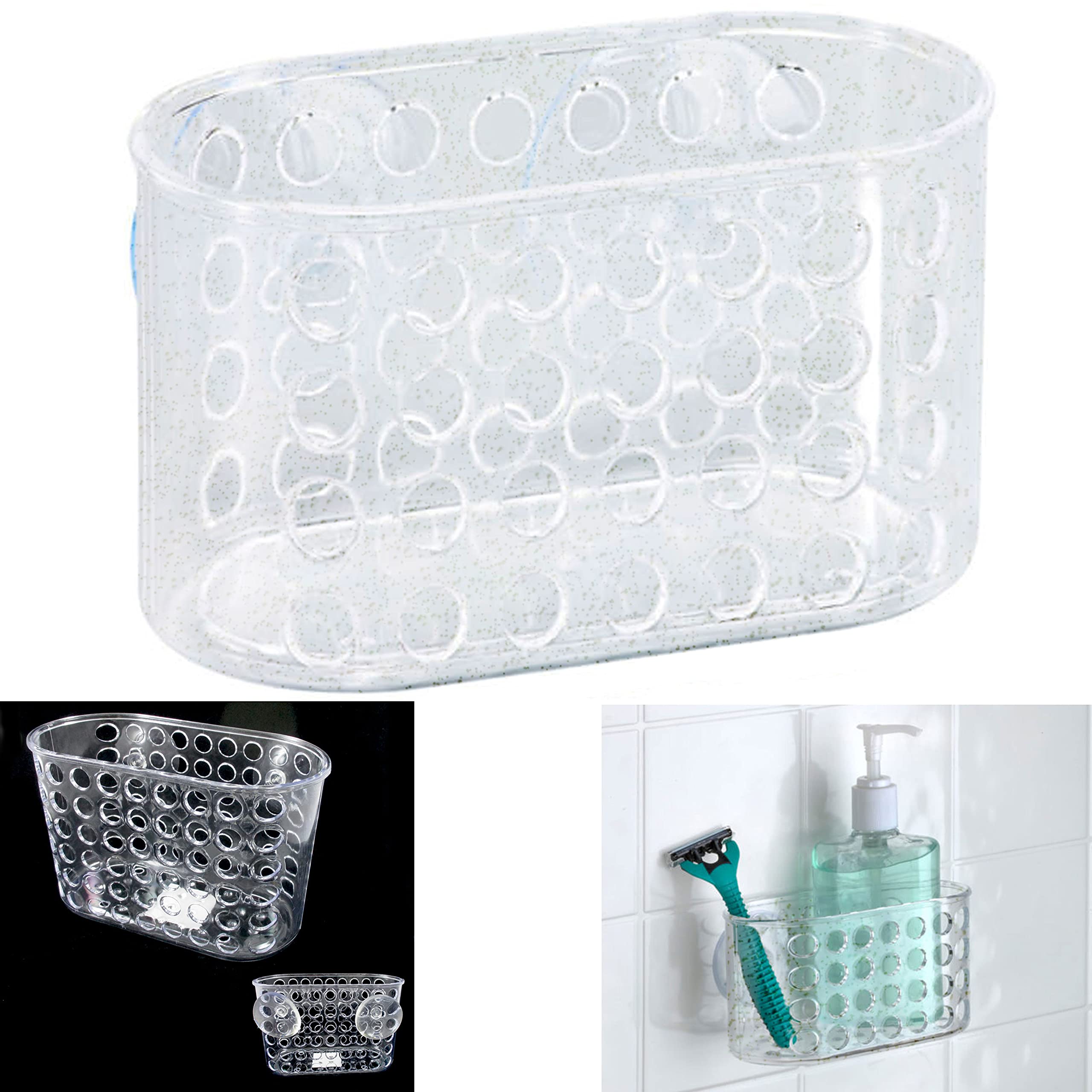 Premium Bamboo Bath Caddy with Suction Cups - Shower Organizer, Soap Holder & Storage Basket for Bathroom Essentials - Perfect for Relaxing Baths & Spa Days at Home