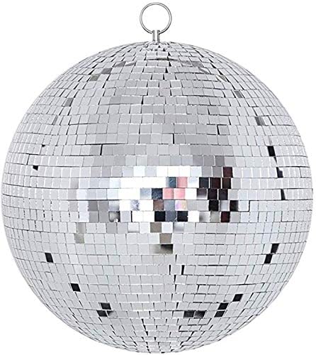 12 Inch Silver Mirrored Disco Ball - Large Rotating Party Decor for Weddings, Nightclubs & Home Decor | Perfect for Dance Floors, Themed Parties & Event Lighting