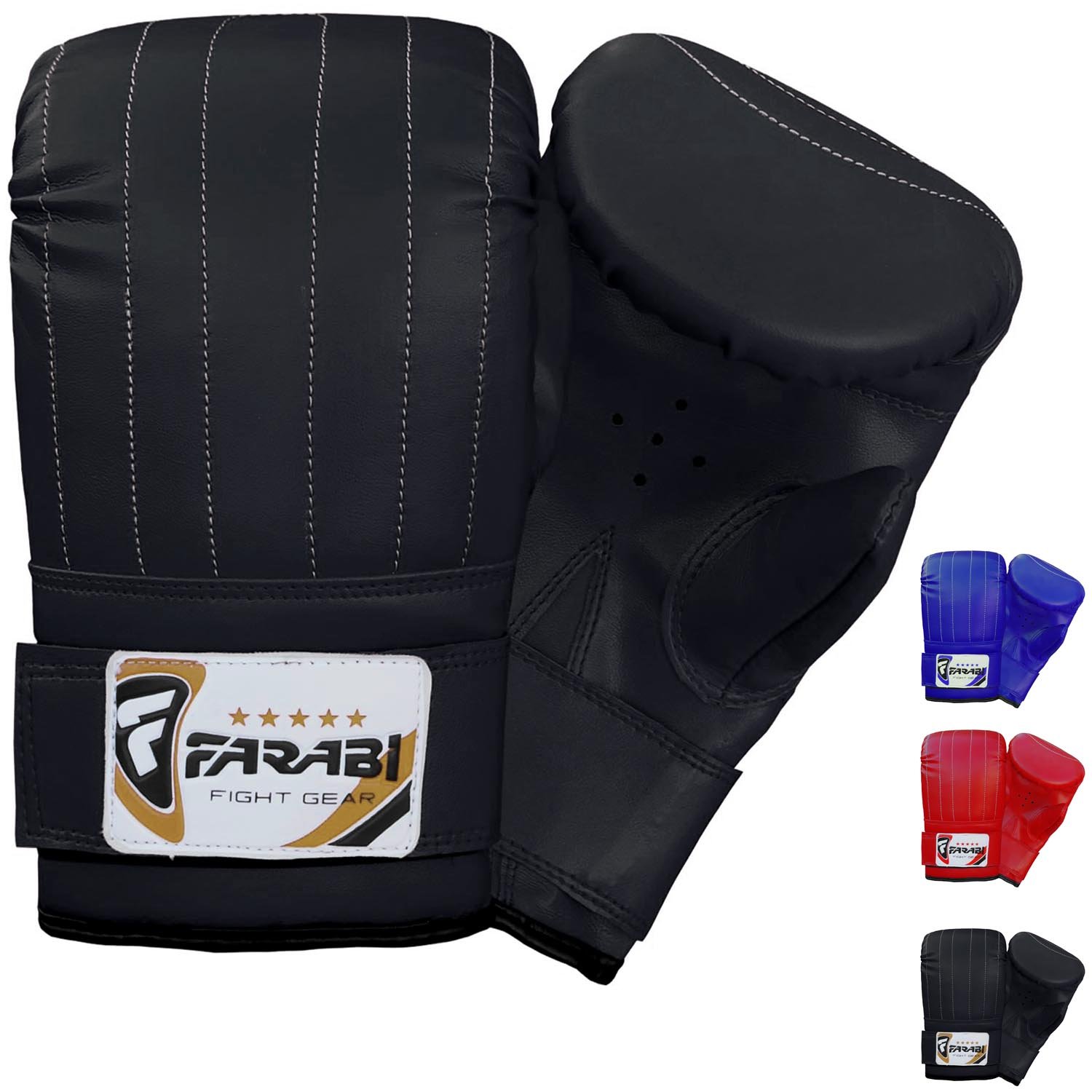 Farabi Sports MMA Muay Thai Kickboxing Punching Bag Mitts - Boxing Training Gloves for Fitness & Gym Workouts (Black, Size S) - Perfect for Home Gym, Martial Arts Practice & Combat Sports Training