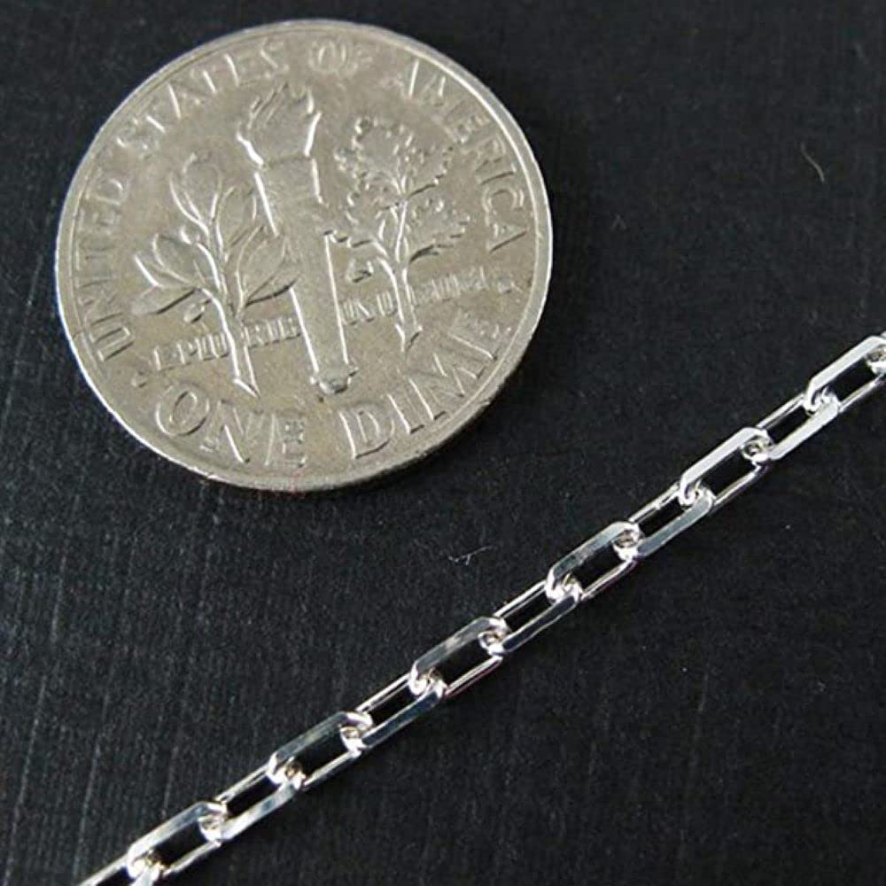 Verona Jewelers Sterling Silver 3MM, 4.5MM, 5.5MM Mariner Anchor Link Chain Necklace - Square, Cable, Twist, Rolo Chain Styles | Perfect for Layering, Everyday Wear & Gift Giving