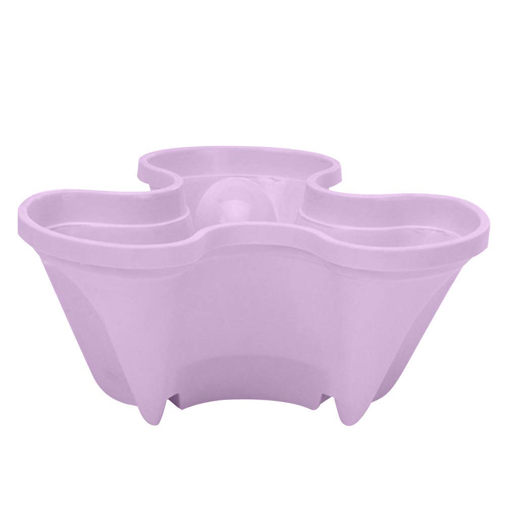 Newrys Stackable Vertical Garden Plant Grow Bags - Plastic Flower Pots for Seedlings, Herbs & Vegetables - Space-Saving Planter for Indoor/Outdoor Gardening (Purple) - Perfect for Balcony, Patio & Small Space Gardening