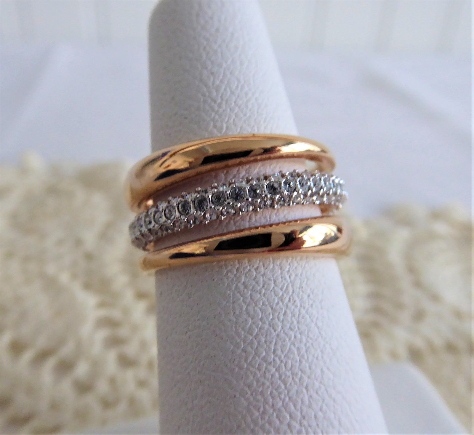 Swarovski Exact Ring Entwined CZ & Rose Gold Plated Stackable Rings Set with Original Box - Perfect for Weddings, Anniversaries & Special Occasions