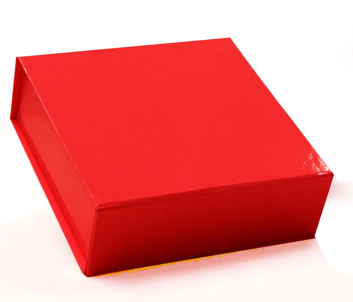 Ceco EZA 1002 Red Gift Box - Elegant Decorative Storage Box for Jewelry, Keepsakes & Party Favors | Perfect for Birthdays, Weddings & Holiday Gifting