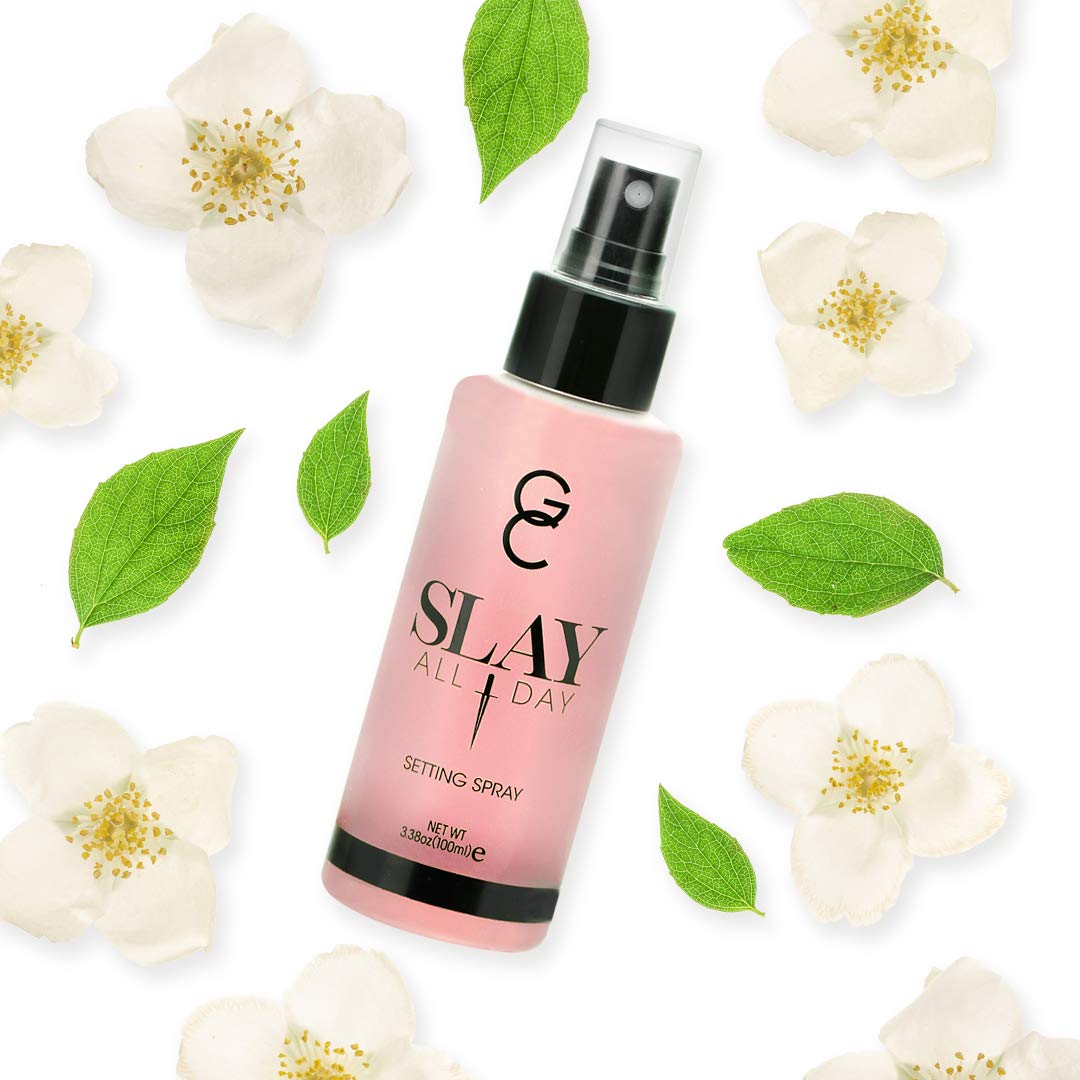 GC Make Up Setting Spray - Gerard Cosmetics Slay All Day Jasmine Scented | Oil Control & Matte Finish Facial Mist | Makeup Sealer for Long-Lasting Wear | 3.38oz (100ml) Cruelty Free & USA Made | Perfect for Daily Use, Special Occasions & Hot Weather Makeup Locking