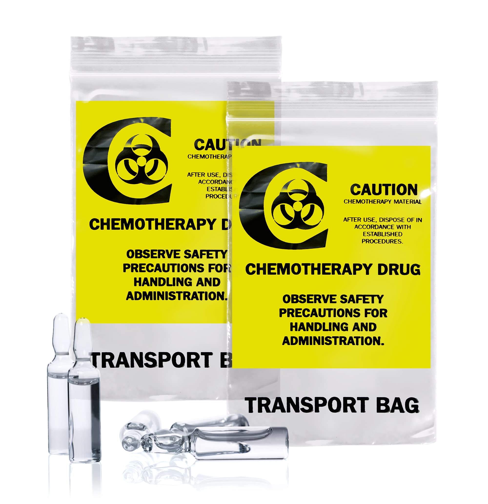 APQ 1000 Pack 6x9 Inch Clear Chemo Transfer Bags with Zipper - 4 Mil Ultra Thick Polyethylene - Biohazard Medical Waste Bags for Hospitals, Clinics & Home Healthcare - Ideal for Safe Disposal of Chemotherapy Supplies & Medical Waste