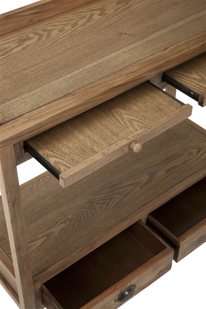 Safavieh American Homes Collection Peter Oak Console Table - Rustic Farmhouse Entryway Table for Hallway, Living Room & Foyer Decor