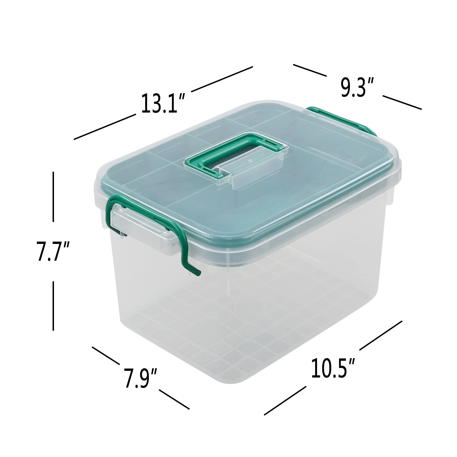 Gloreen Clear Plastic First Aid Kit Box - Portable Medicine Storage Organizer (1 Pack) for Home, Office, Travel & Emergency Preparedness