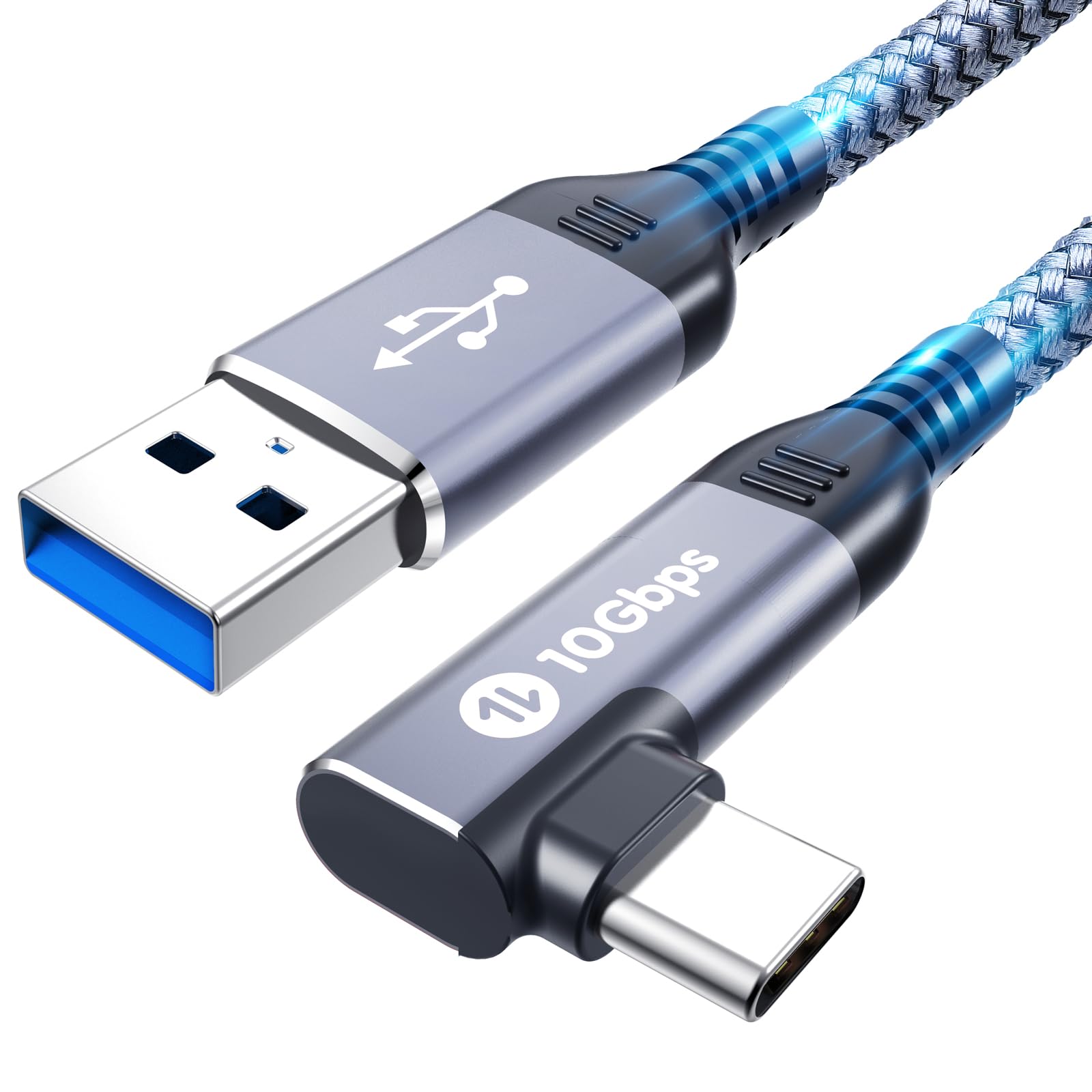 Fannoday 1.5FT USB C Cable 10Gbps Fast Charging for Galaxy S23 S22 SSD - Home & Office Use