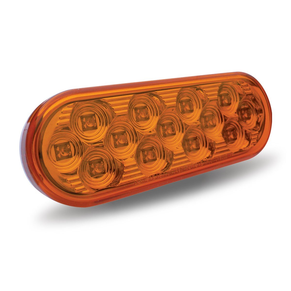 Trux Accessories Oval LED Stop/Tail/Turn Light - Amber - Universal Fit for Trucks, Trailers & Off-Road Vehicles