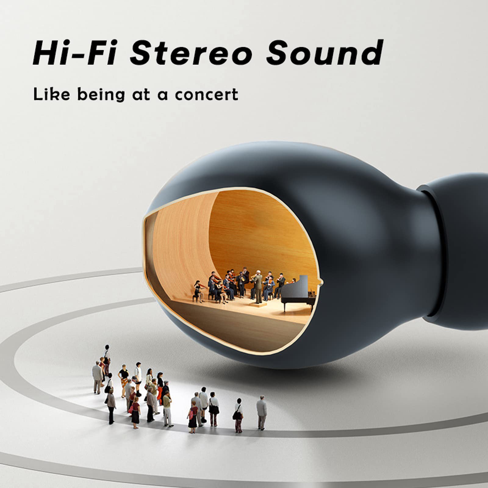 True Wireless Earbuds Bluetooth 5.2 - Invisible In-Ear Headphones with Mini Charging Case, Small & Discreet Design for Work, Gym, Running & Travel - Crystal Clear Sound & Secure Fit