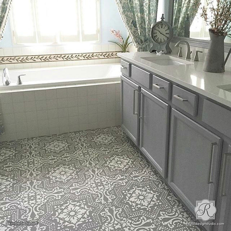 Lisboa Tile Stencil - Reusable DIY Ceramic Stencils for Home Decor, Wall Art & Craft Projects | Perfect for Bathroom, Kitchen Backsplash & Floor Tile Designs