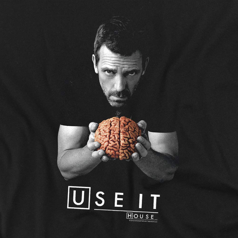 House M.D. Adult T-Shirt - X-Large Black for TV Show Fans