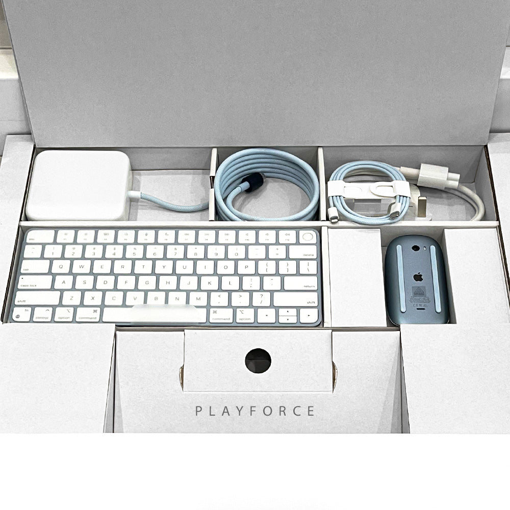 Apple iMac 24-inch All-in-One Desktop Computer with M1 Chip, 8GB RAM, 256GB SSD in Blue - Perfect for Home Office, Graphic Design & Creative Work