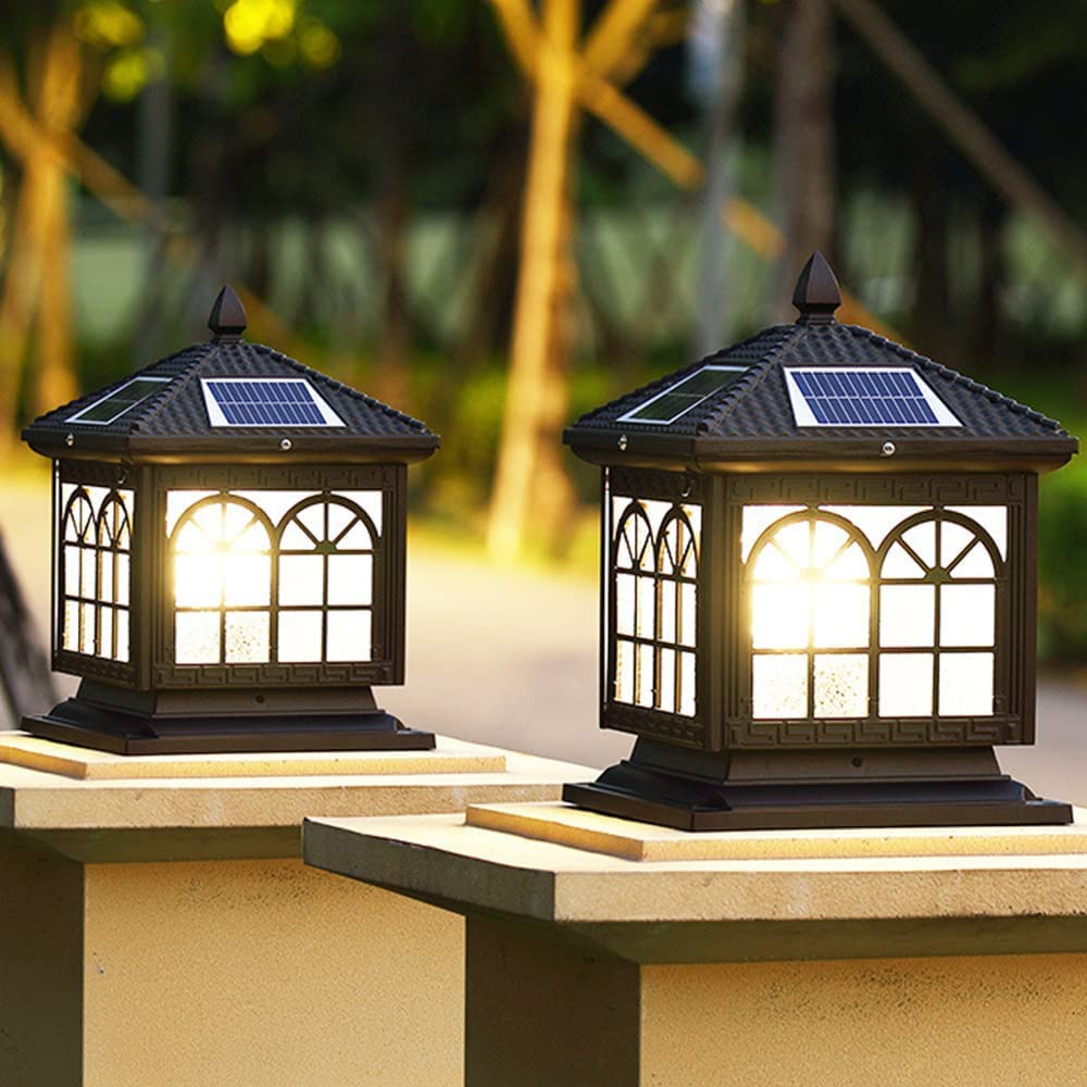 **Solar Powered Waterproof LED Fence Post Cap Lights - Outdoor Garden Pillar Lighting for Pathways, Driveways & Decorative Landscaping**